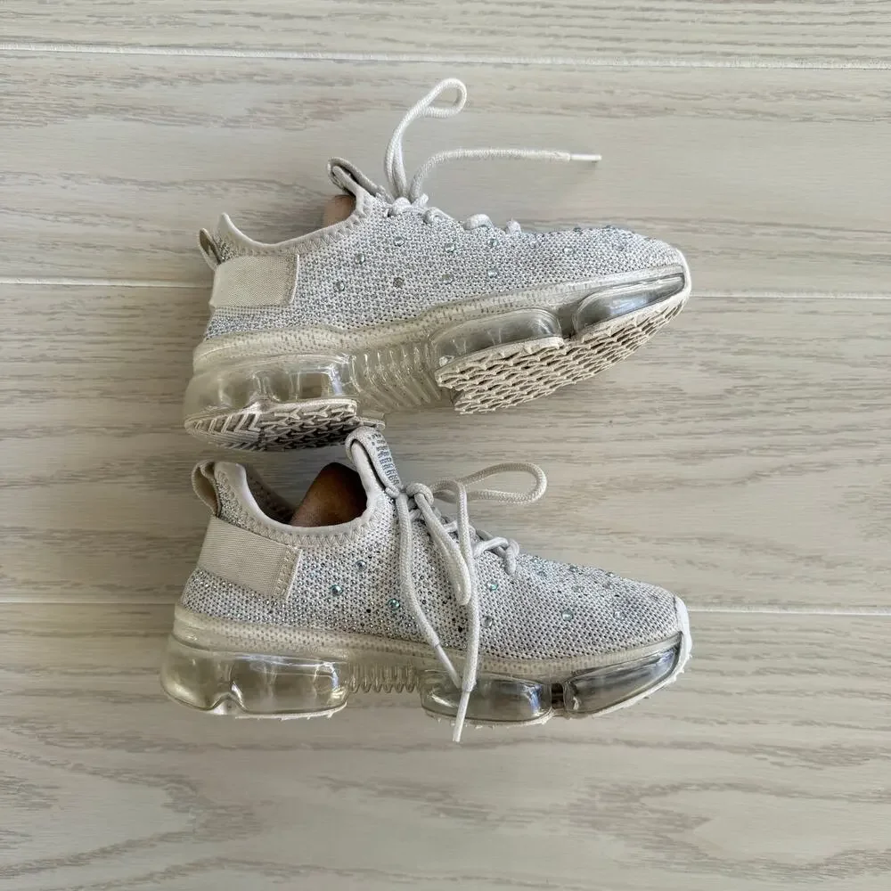 Sincerely Jules Girl White Rhinestone Size 11 Fashion Sneakers